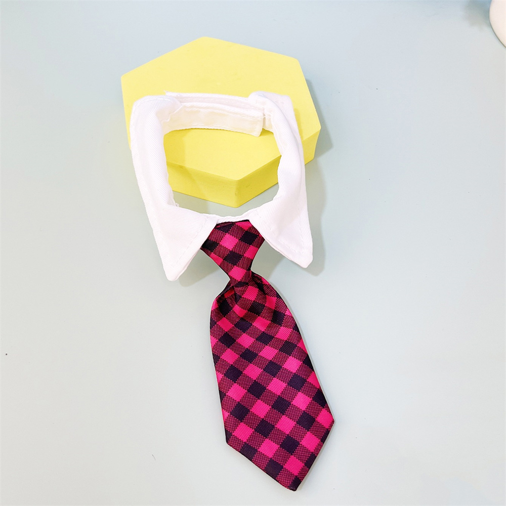 Cat Dog Tie with Collar Adjustable Cat Ties Collars for Cats and Puppy Grooming Ties Birthday Holiday Festival Party Accessories