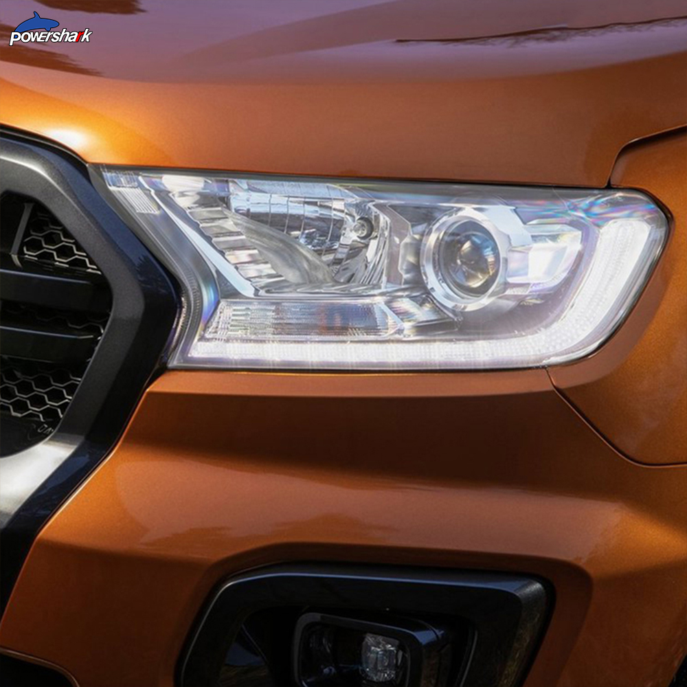 2 Pcs Car Headlight Tint Black Protective Film Transparent TPU Sticker For Ford Ranger Wildtrak Raptor 2015-Present Accessories