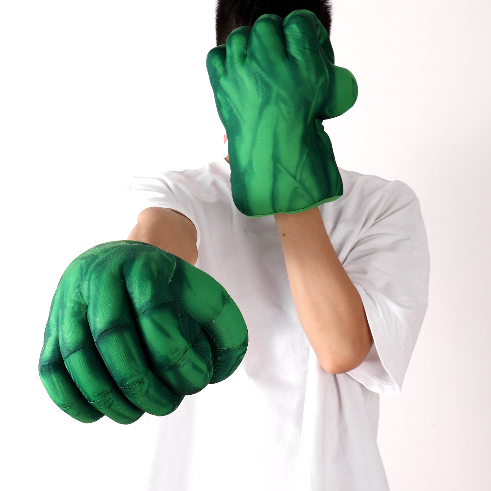1 Pair Mens Boxing Fist Plush Gloves Halloween Giant Plush Vent Toy Gloves Cosplay Costume Soft Boxing Gloves Props Accessories