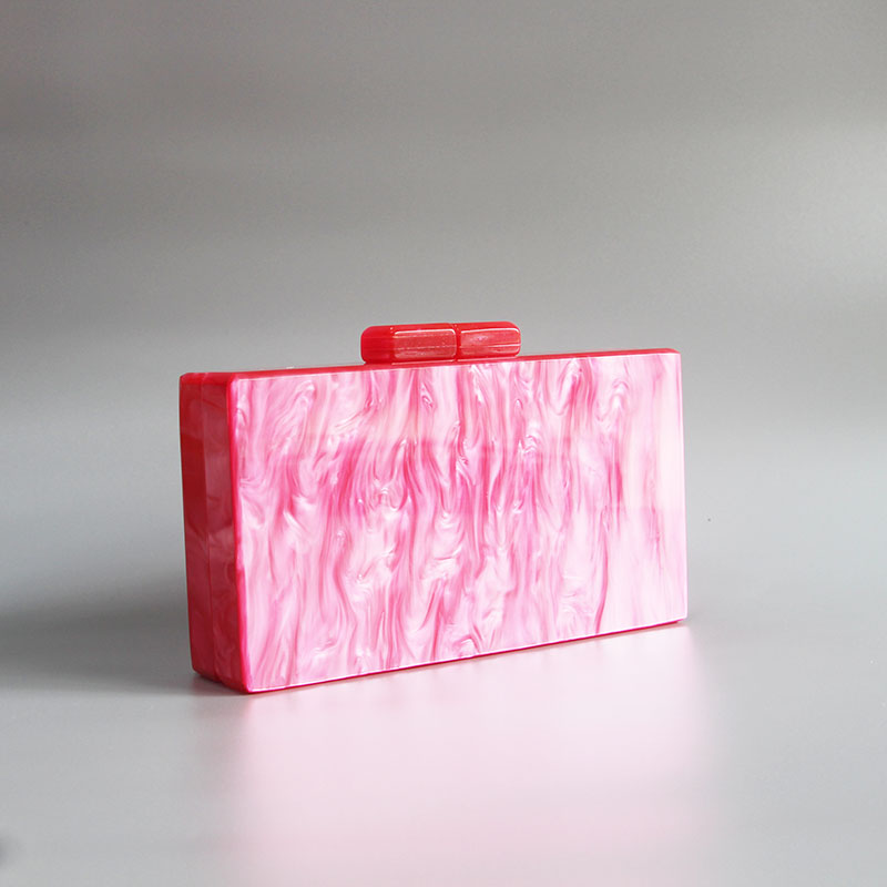 Pearl Hot Pink Women Shoulder Travel Bags Acrylic Box Clutches Bag Female Luxury Handbags Women Bags Designer Sac A Main Femme