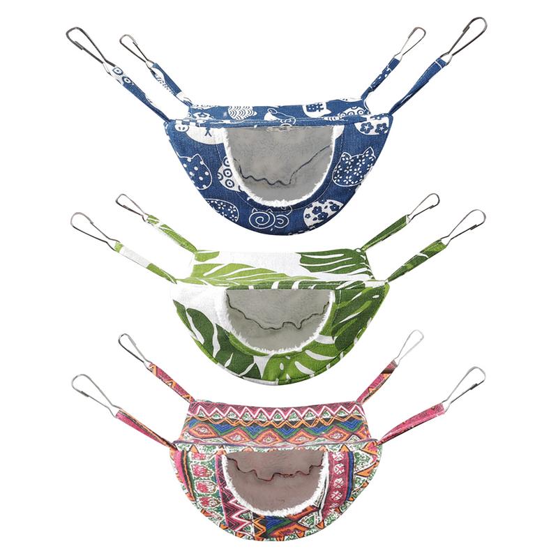 Warm Guinea Pig Hammock for Pets Play and Rest Small Animal Bed Cage for Chinchilla Parrot Sugar Glider Ferrets Hamster Sleeping