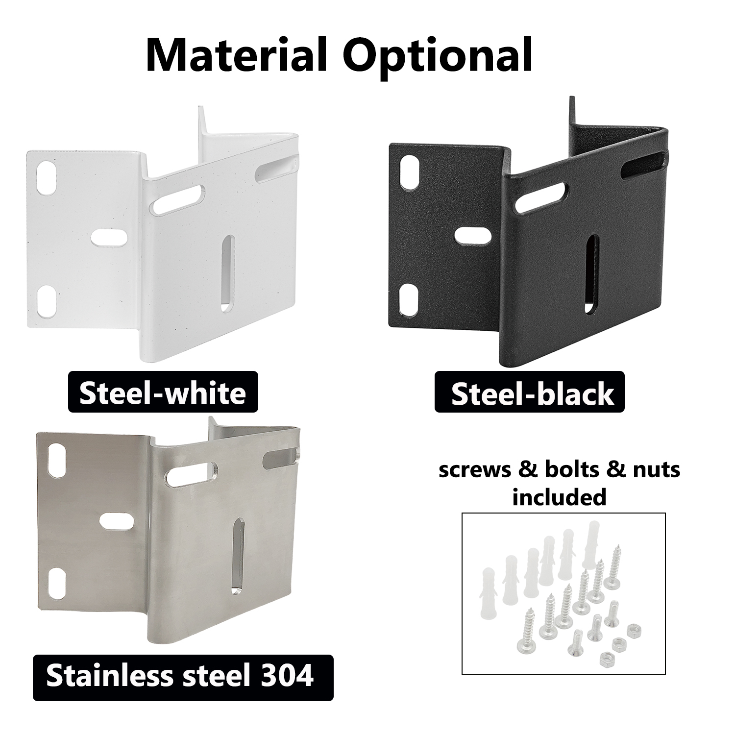 CCTV Video Surveillance Camera Mounting Bracket Vertical Wall Corner Right Angle Plate Supporting Holder Crane Metal Black White