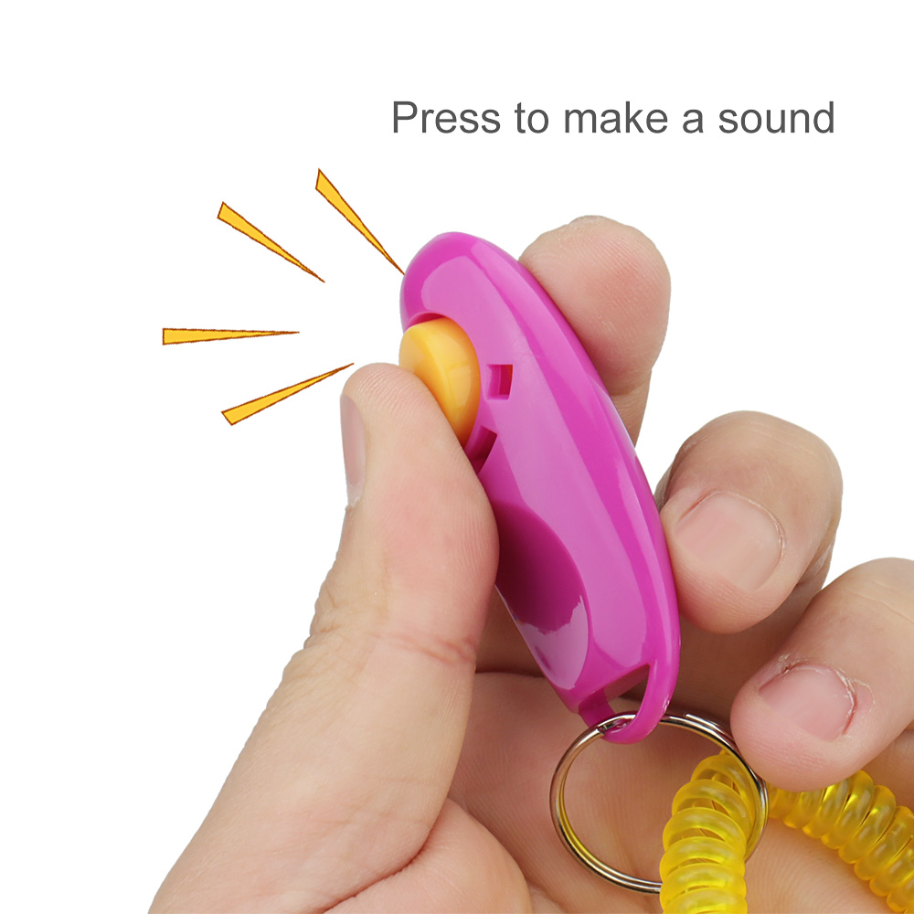 Pet Clicker Toys Dog Tranining Clicker Obedience Key Chain Accessories Cat Training Trainer