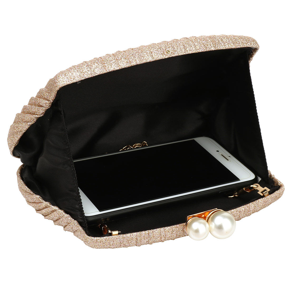 YYW Noble Pearl Clutch Bag Bright Handbag Coin Purses Evening Clutch Bags Wedding Party Shoulder Bags Sac Mariage Femme Soiree