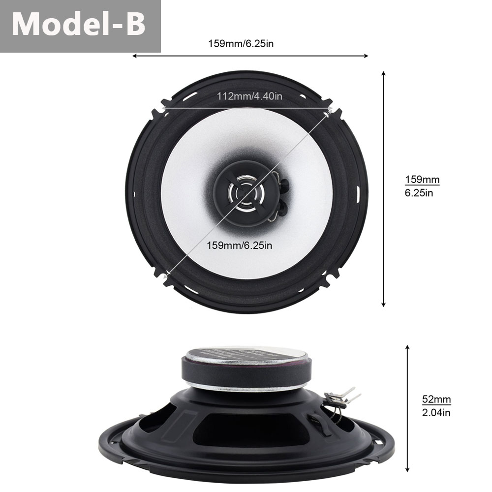 2pcs 6.5 Inch 100W Car Speakers Vehicle Door Subwoofer Car Audio Music Stereo Full Range Frequency Automotive Speaker for Car