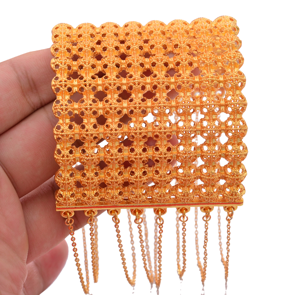 Dubai Luxury 24k Gold Color Bangles For Women Anniversary Wedding Gifts African India Femme Jewelry Bangle Wholesale