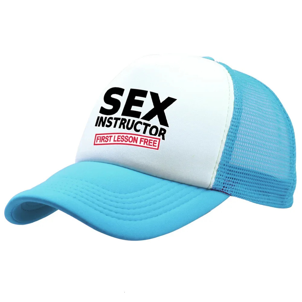 Sex Instructor Funny Creative Baseball Cap Casual Men Women Parentchild Hats Mesh Visor Outdoor Sun Hat Adjustable Caps 240530