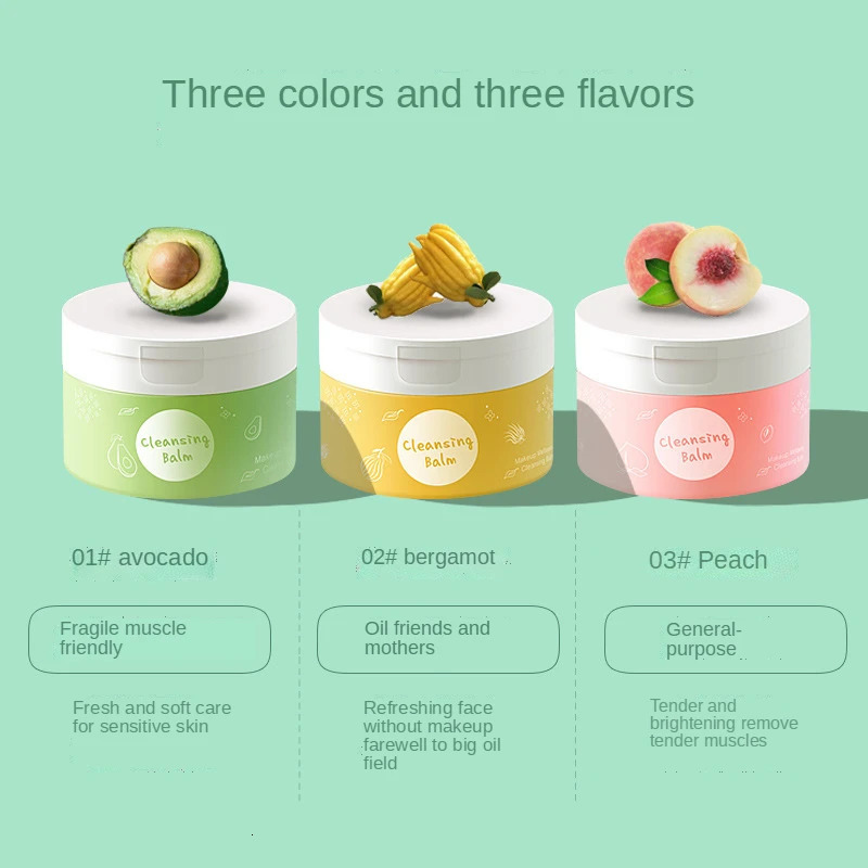 Product Vegetable Oil Peach Makeup r Cleansing Ice Cream with A Gentle Texture and No Tightness Makeup r Balm 240624