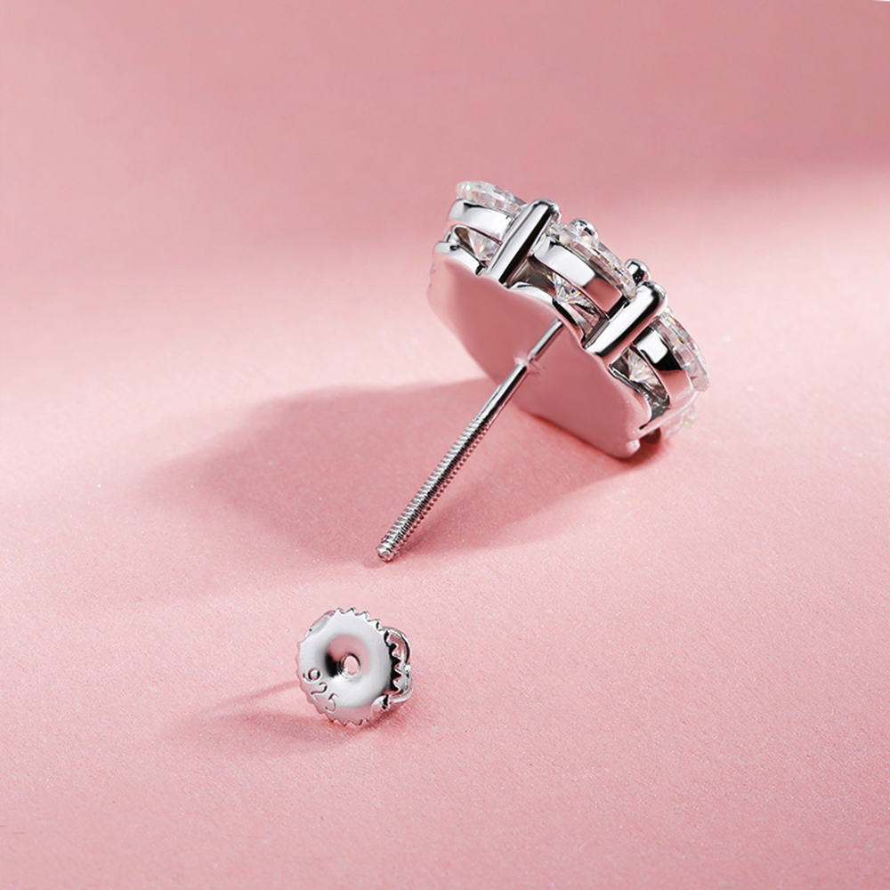 7ct D Color Moissanite Stud Earrings For Men Women S925 Sterling Silver Screw Earrings Original Certified Hip Hop Trendy Jewelry