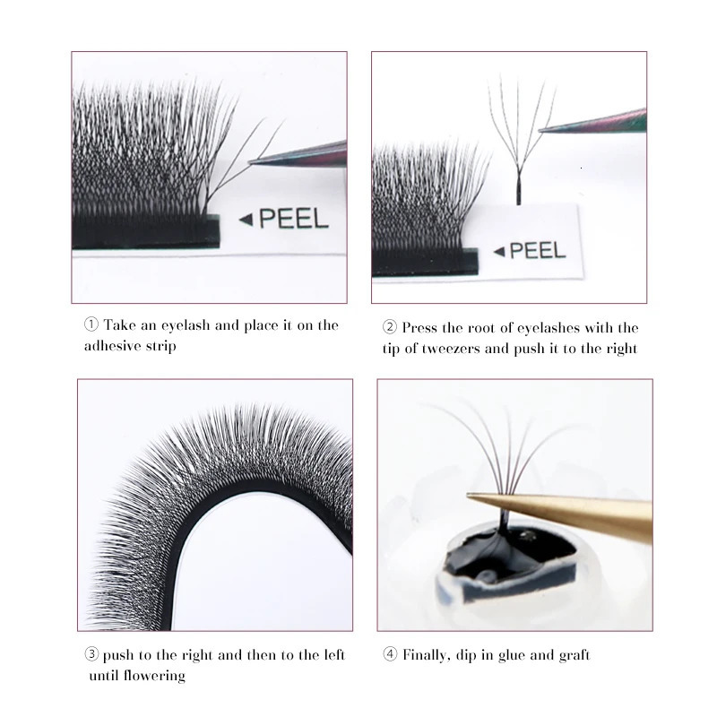 DeceMars 5D - W Shaped Eyelash Extension 12line/Tray 240624