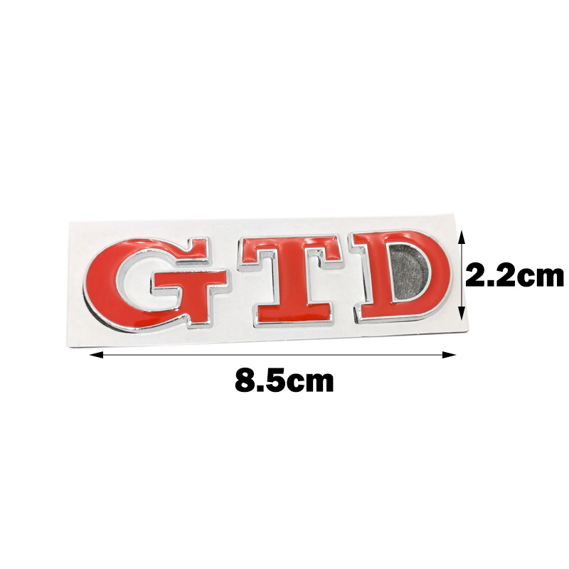 1pcs Car 3D Metal GTD Decals Head Grill Emblem Rear Badge For VW VOLKSWAGEN Golf 2 4 5 6 7 8 R MK4 MK5 MK6 MK7 Styling Sticker