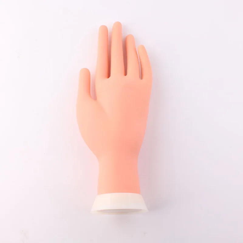 Flexible Positioning Silicone Left Hand Model Nail Enhancement Training Artificial Hand Nail Display Hand For Practicing Nails