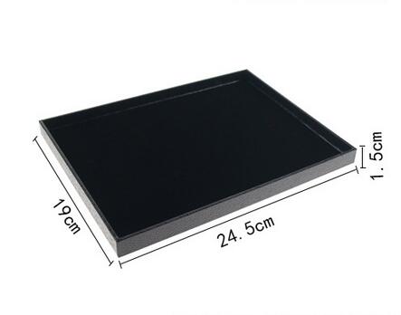 Black/Rose red Small Jewellery Necklace tray Jewelry Organizer Earrings Rings BraceletS Flat Empty Plate Jewelry Display Stand