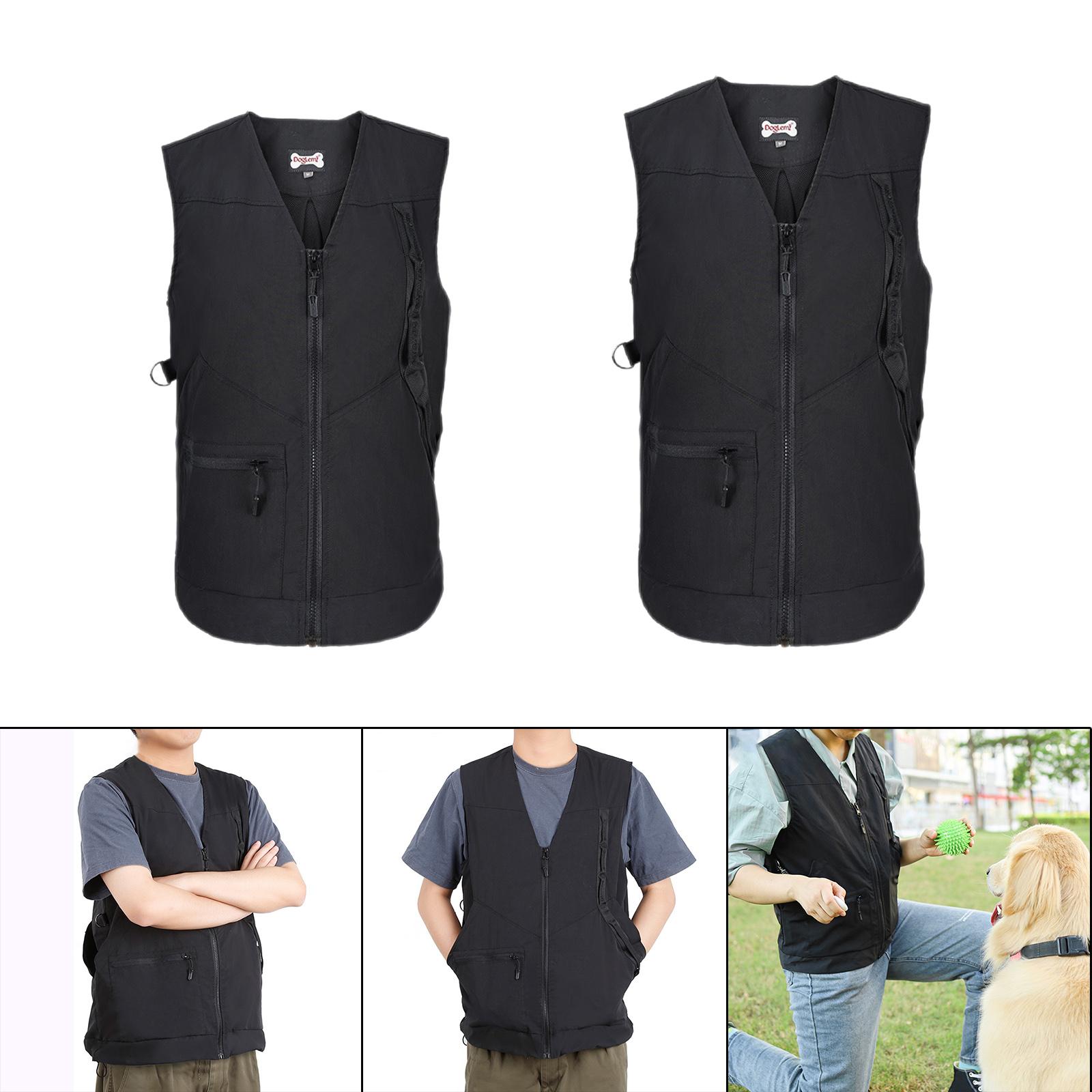 Sleeveless Dog Handler Training Vest Workwear for Medium Large Pets Tugging