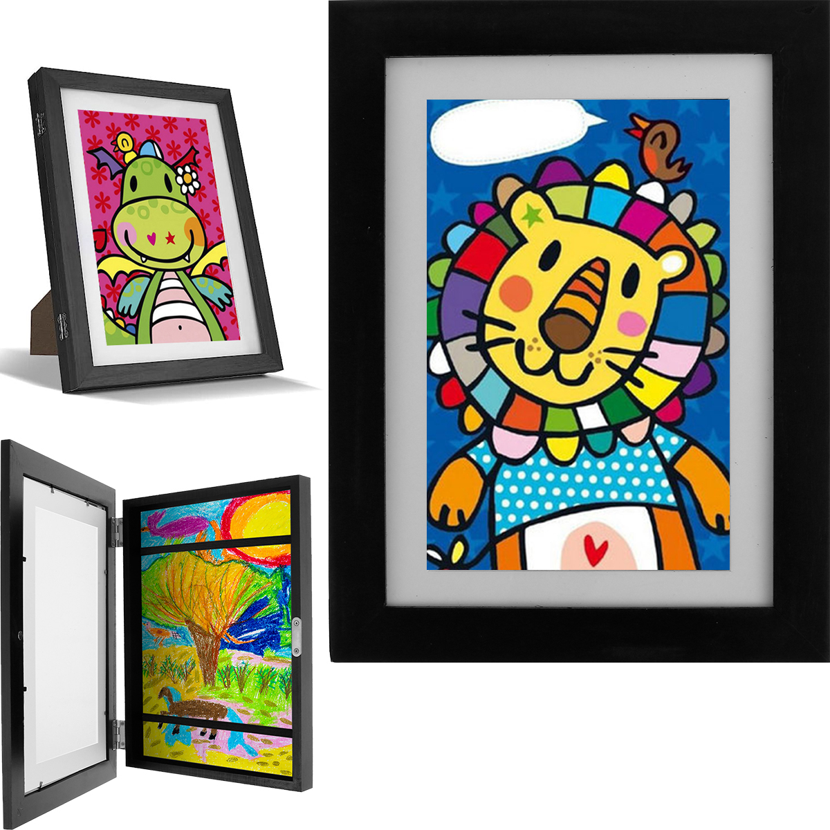 Art Changeable Kids Frames Pictures Poster Photo Drawing A4 Child Artwork Picture Frame HomeDecor H260306