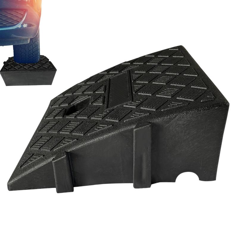 Car Curb Ramp Heavy Duty PVC Curb Ramp Portable Lightweight Threshold Ramp for Driveway Loading Dock Sidewalk Car Accessories