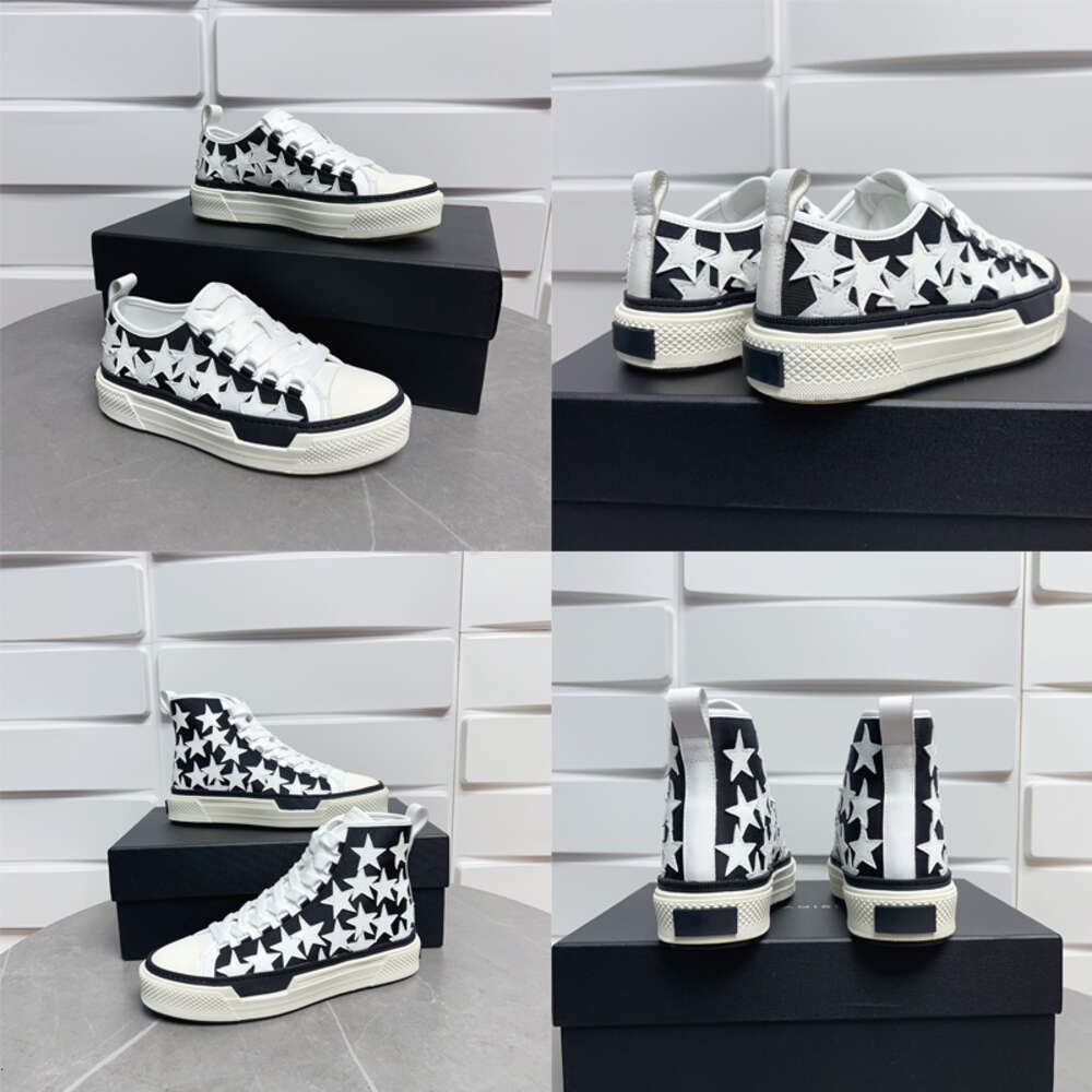 Men Women Star Sneakers 2024 Casual Walking Tennis Canvas Shoes Black Grey White With Box 600