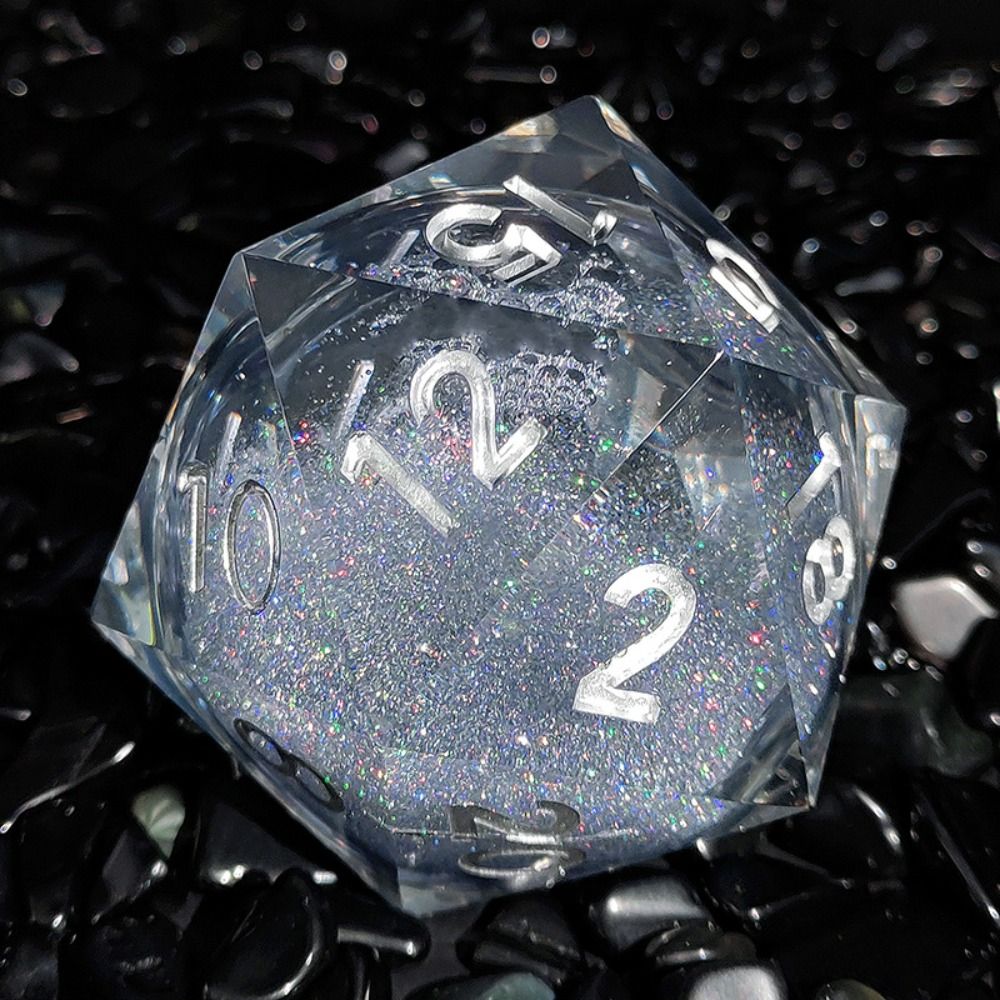 1PC Resin Fluid Dice DND D&D Flow Core Dice & Activity Eye & Ring Sharp Edge D and D Pathfinder Role Playing Games Dice