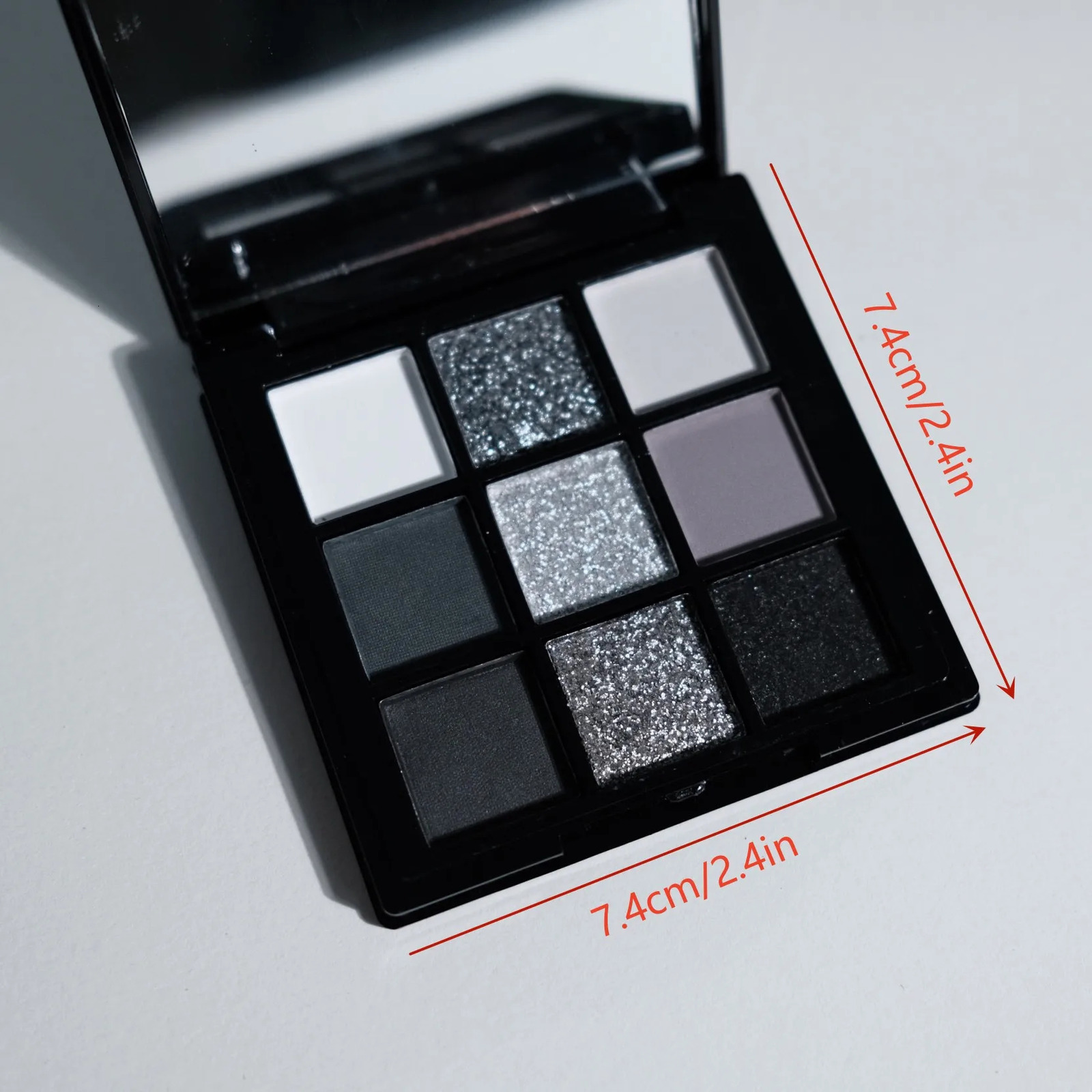 9 Colors Eye shadow Palette Dark Black Grey Silvery Color Shimmer Matte Finish Smokey Style Stage Party Performance Makeup 240624