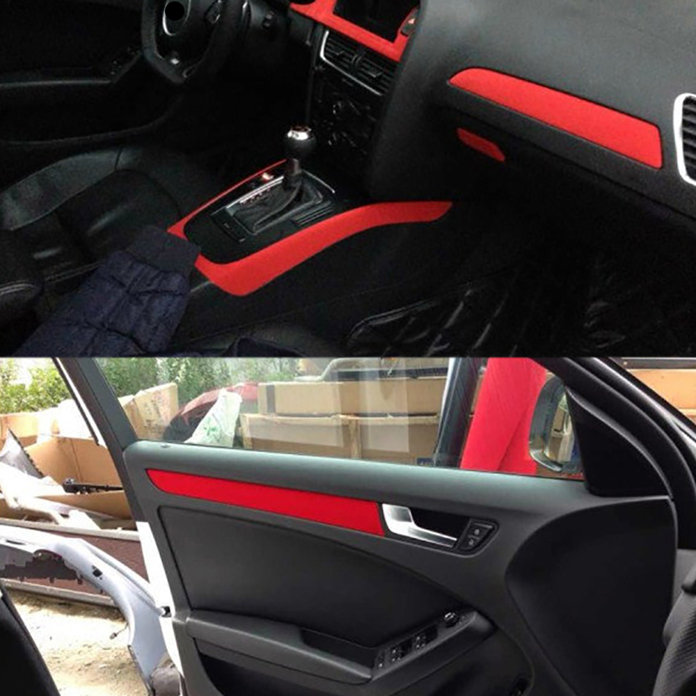 30CM/50CM*200CM Suede Film Velvet Fabric Vinyl Car Wraps Film Bubble Free For Vehicle Decal Console Computer Cover