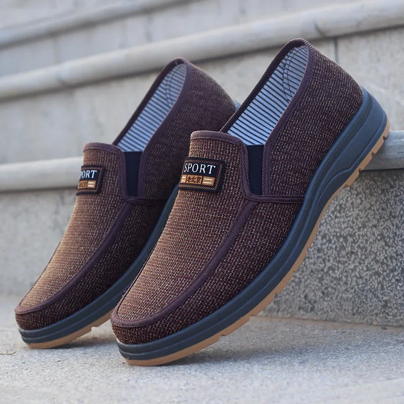 2023 Comfortable Male Canvas Shoes Soft Bottom Wear-resistant Men's Casual Shoes New Old Beijing High Quality Light Men Loafers