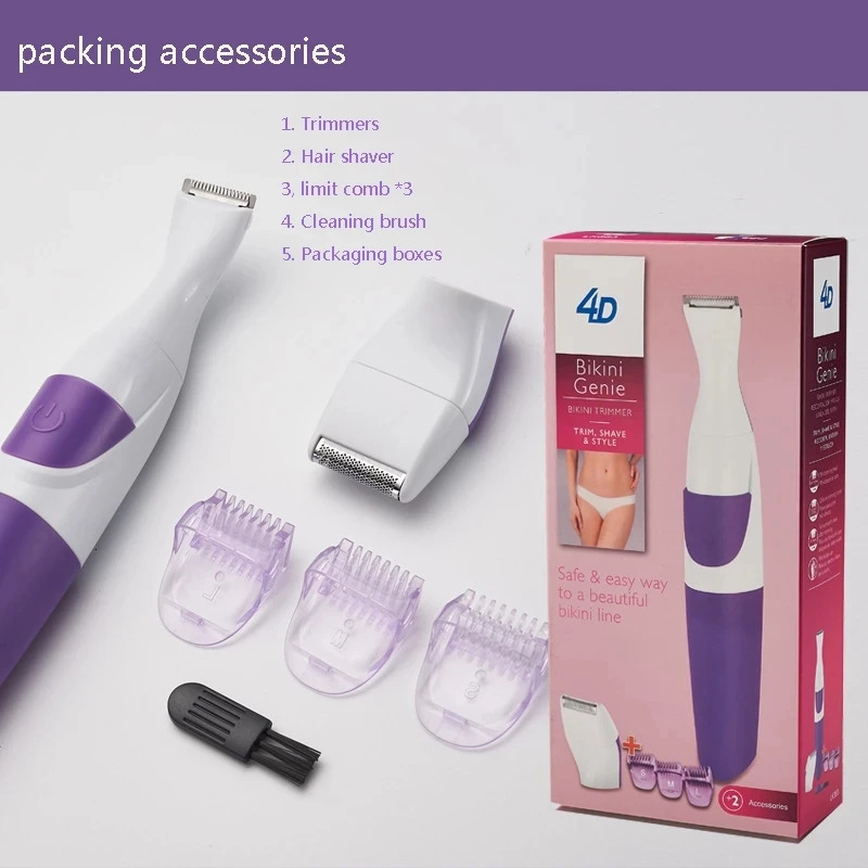 5-IN-1 Bikini Line Trimmer Perfect Precision Pubic Hairs Removal Razor Women Shaver Lady Face Bodygroomer Female Shaving Machine 240624