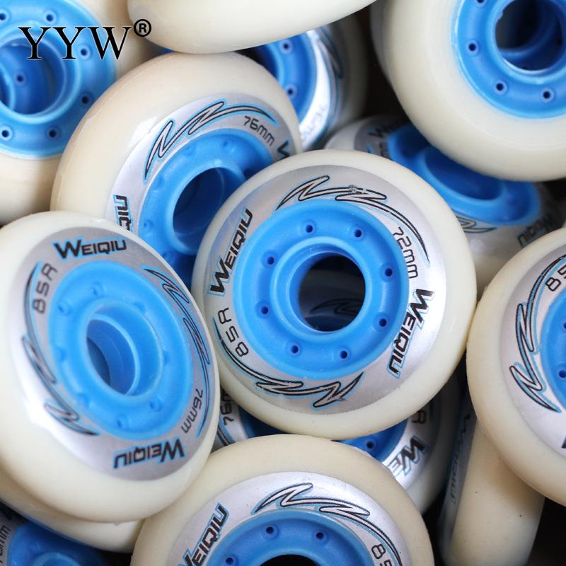 1PC White Green Inline Roller Skates Wheels 90A Freestyle Durable Tire 72mm 76mm 80mm Roller Skate Seba Replace Blading Wheel