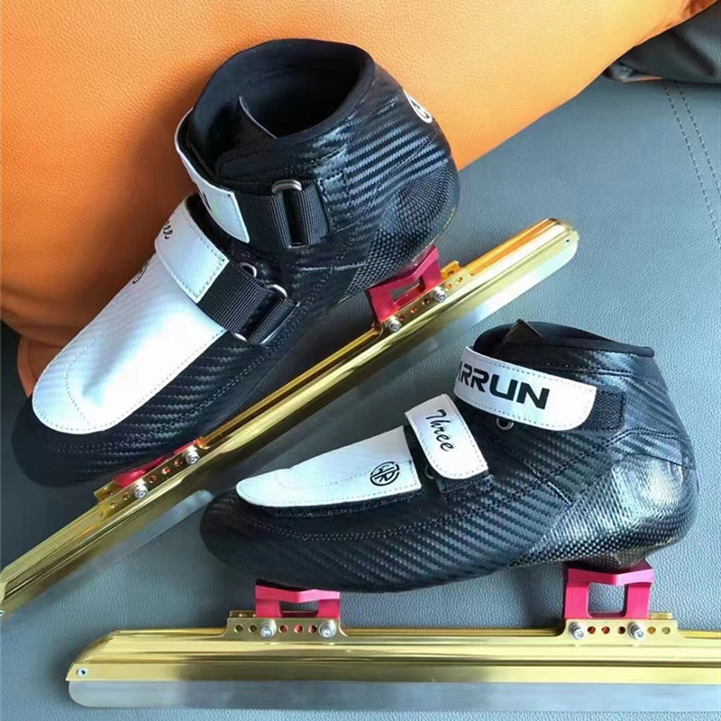 Original WARRUN Ice Ground Short Track Ice Skates Shoes for Indoor Track Speed Race 380MM 410MM 430MM 62-65 Ice Blade EU 29-46