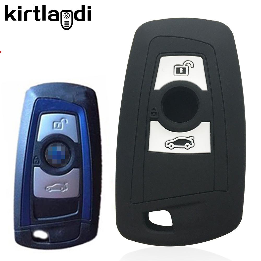 Silicone Key Holder Case for BMW X3 F25 for BMW F10 F30 F20 F80 Serie 1 3 5 7 X4 F26 CAS4 Remote Key Cover Car Keychain Shell