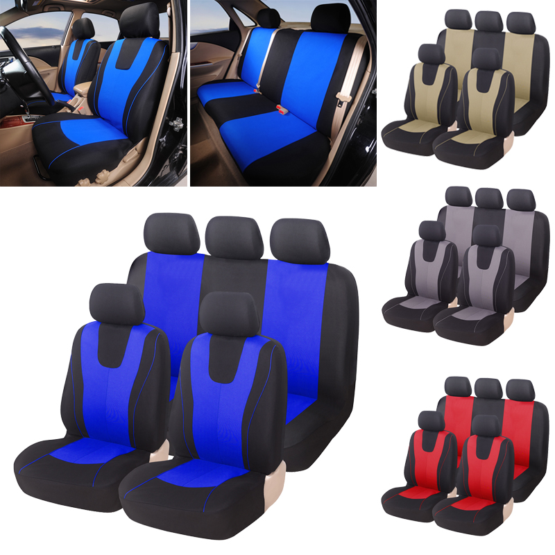 Universal Blue Car Seat Cover Polyester Fabric Protect Seat Covers For Mobi For Voyage For Clubman For Strada For Compass