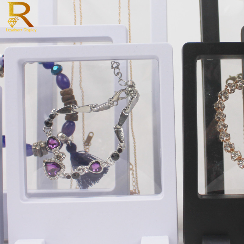 3D Album Floating Frame Earrings Jewelry Packaging Box PET Coin Key Display Stand Ring Diamond Case Gemstone Display Gift Box