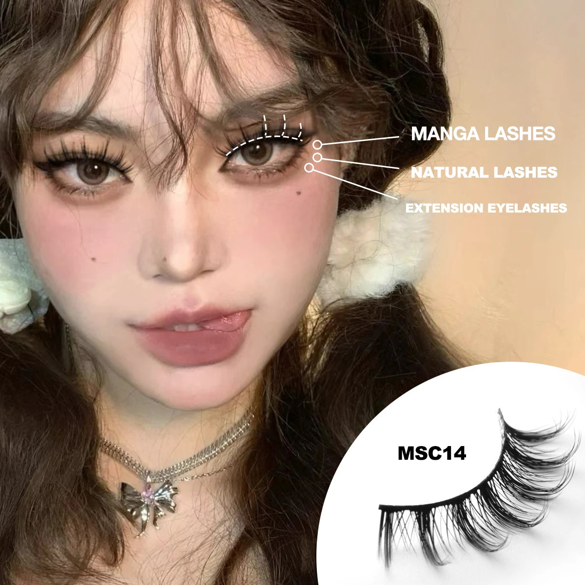 GROINNEYA 5/10 Pairs Natural False Eyelashes Manga Lashes 3d Faux Mink Lashes Soft Winged Natural Realistic Eyelash Extension 240624