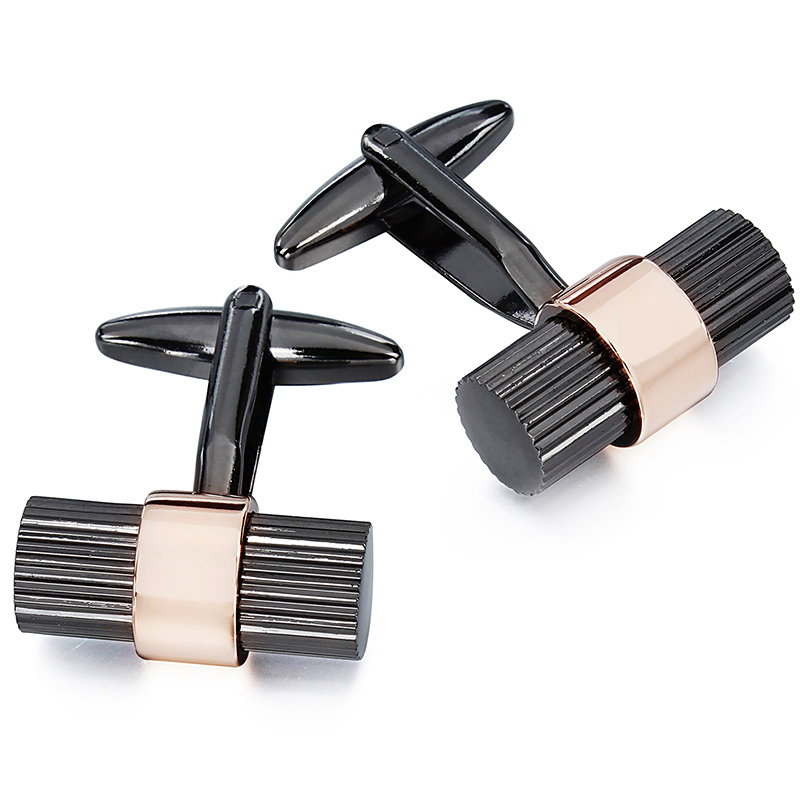 HAWSON Cufflinks and Studs Set for Mens,Cylinder Cuff Tuxedo shirt Studs Set for Mens, Wedding Stylish Accessories Gifts