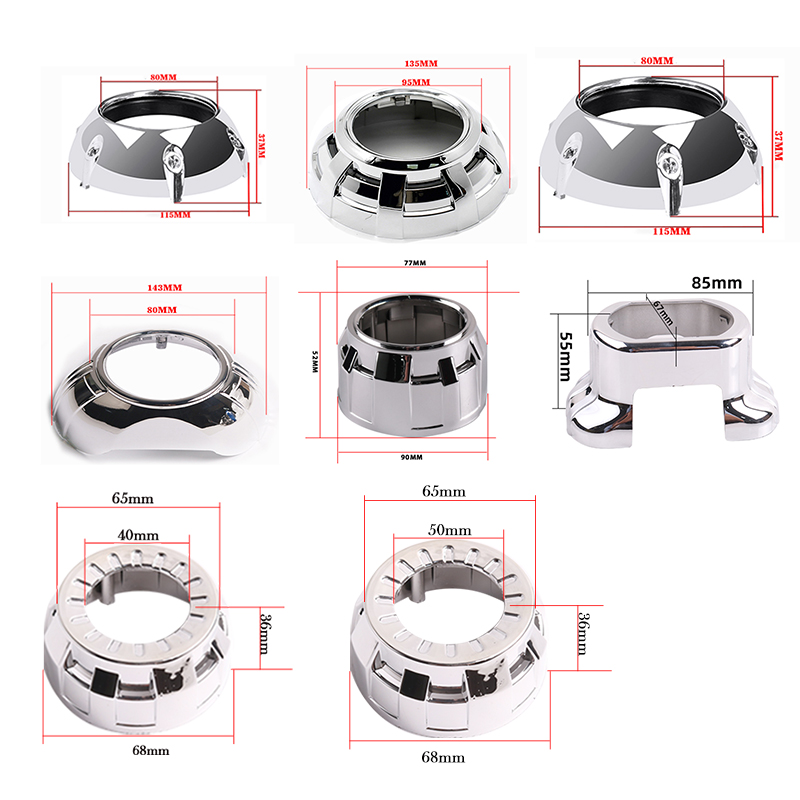 SANVI 2.5INCHES 3INCHES BI XENON/LED Projector lens mask shrouds Car light accessories