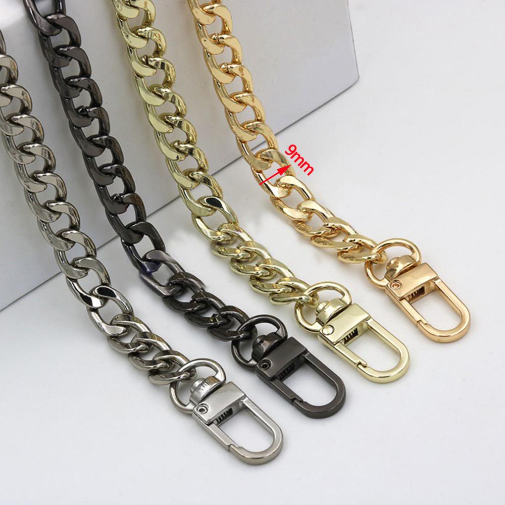 Steel Bag Chain - 9mm Metal Detachable Replacement Shoulder Crossbody Bag Strap for Handbag Bag Belt Handle Heavy Strong
