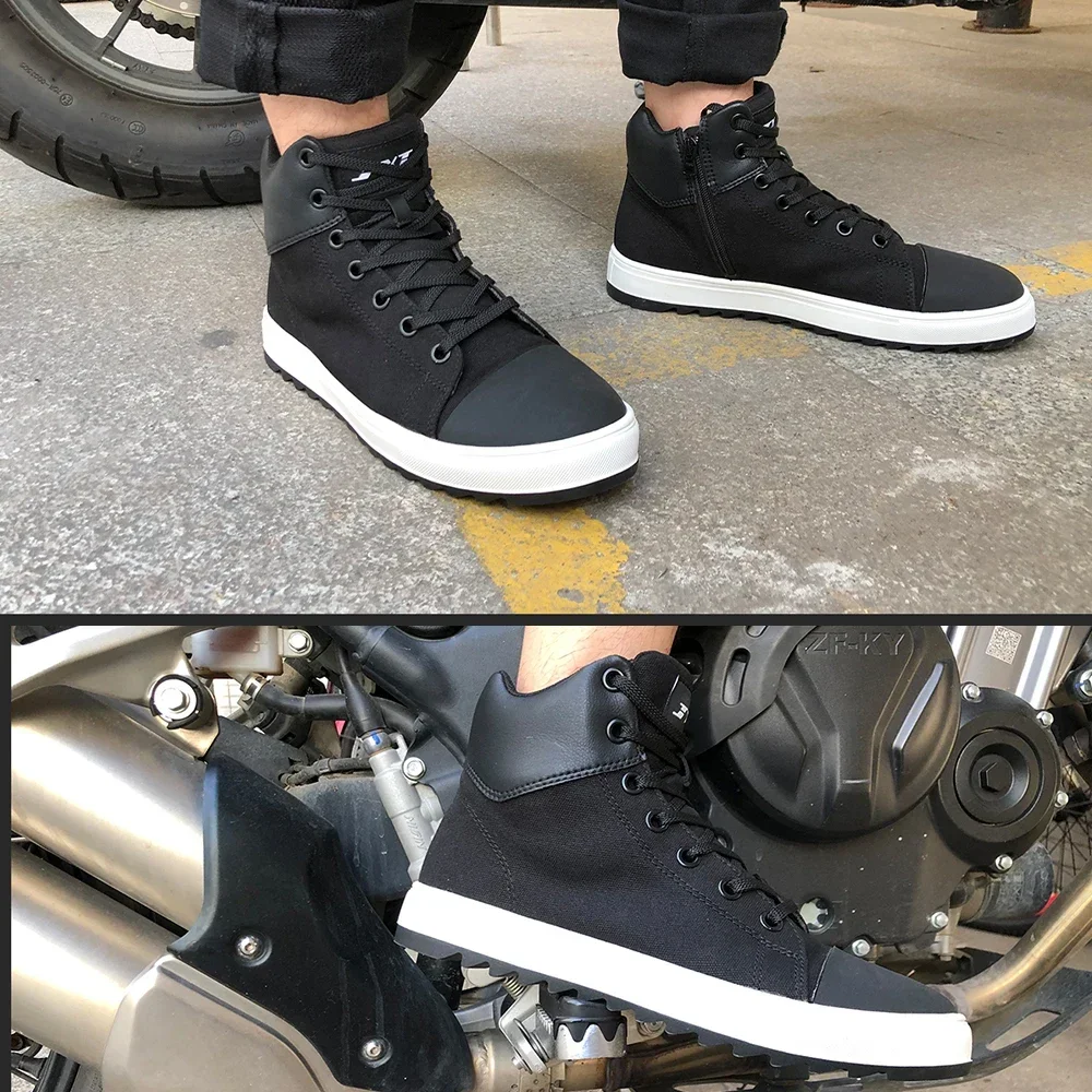 Motorcycle Men Boots Racing Shoes Riding Off-road Motorbike Moto Equipment Breathable Durable Comfortable Soft Protection