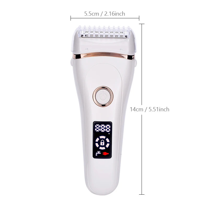 USB Rechargeable Women Painless Electric Epilator Beard Hair Removal Womens Shaving Machines Portable Female Hair Trimmer LCD o240624