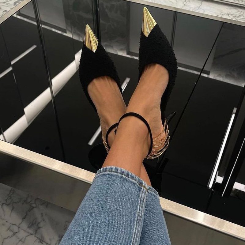 New Buckle Strap Pointed Toe Super Stiletto High Heels Pumps Sexy Fashion Party Wedding Shoes Women Femmes Chaussures 68