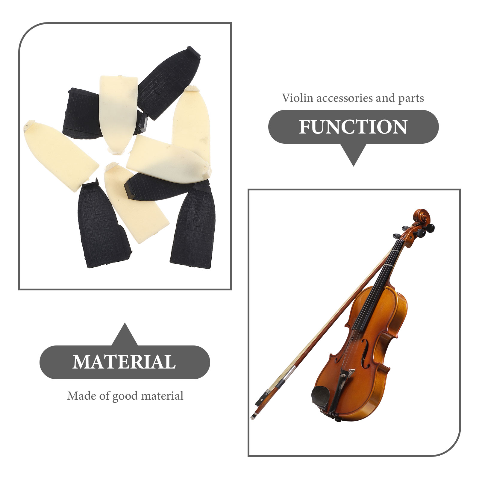 10 Pcs Cello Bow Pieces Violin Accessories Stringed Instruments Parts Fittings Repair Replacement Kit Plastic and