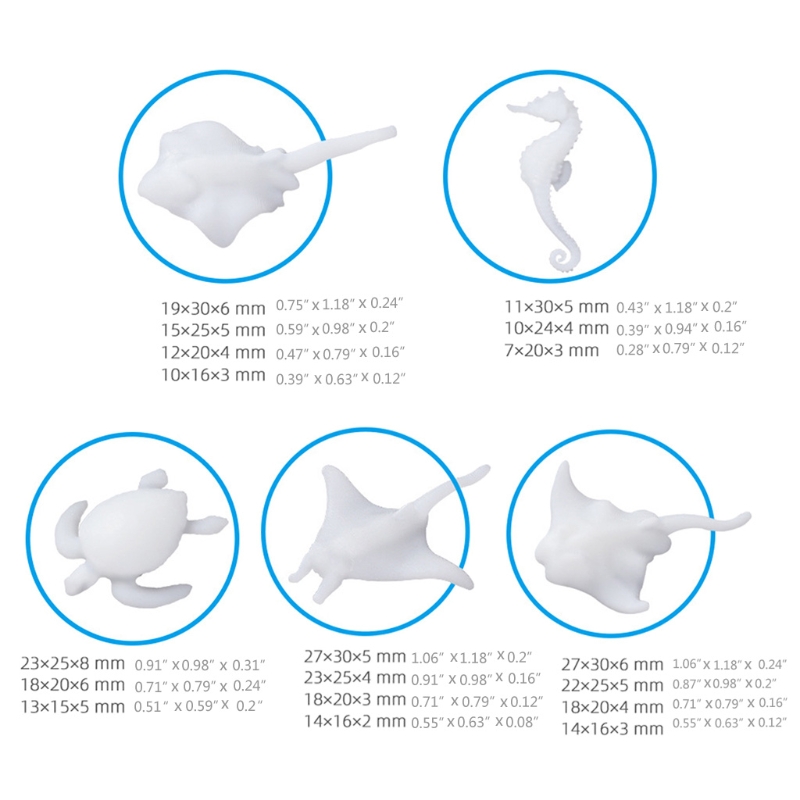 Seahorse Fish Model Resin Filled Model Epoxy Resin Mold 3D Miniature Landscape Accessories for Craft Diy Jewelry Making