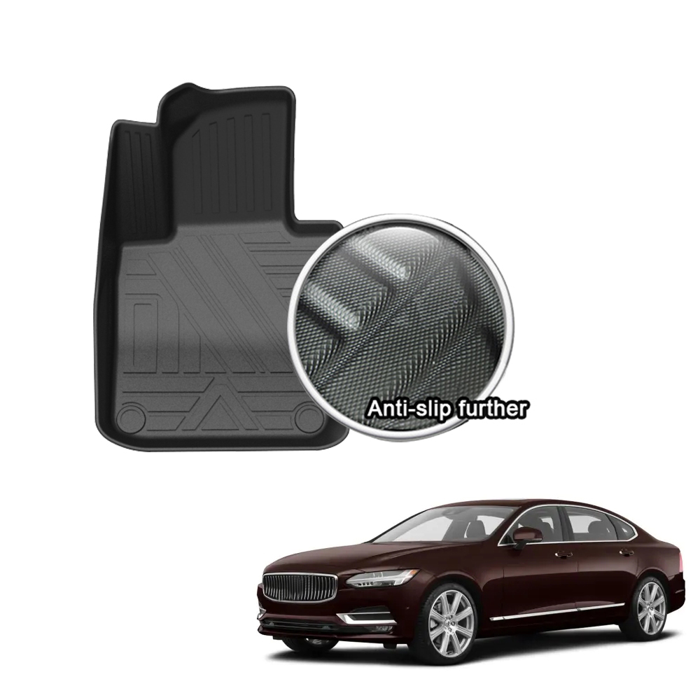 Fully Surrounded Foot Pad For Volvo S90 2017 2018 2019 2020 2021 Car Waterproof Non-Slip Rubber Floor Mat TPE Car Accessories
