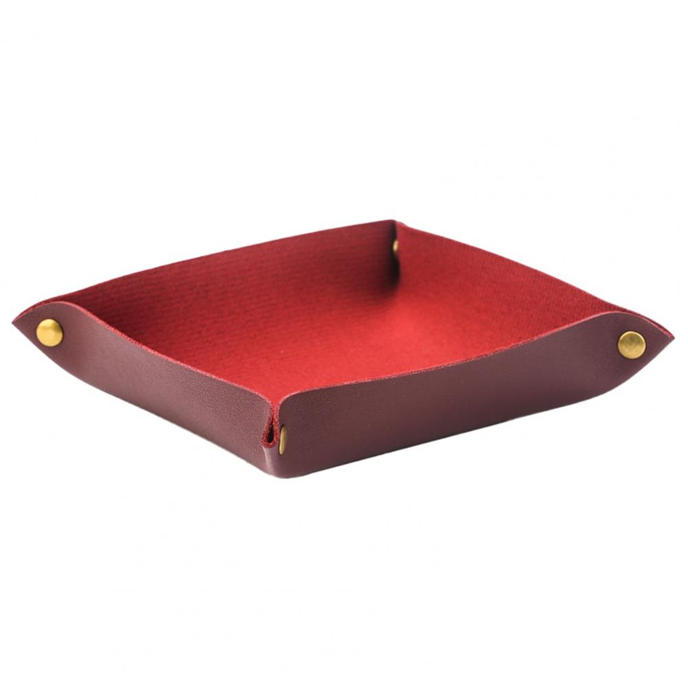 Key Plate Waterproof High Quality Chic Faux Leather Desktop Storage Tray