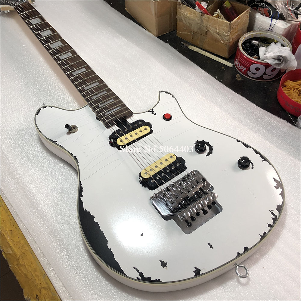 Heavy Relic Electric Guitar Alder Body Maple Neck Aged Hardware white Color Nitro Lacquer Finish Can be Customized