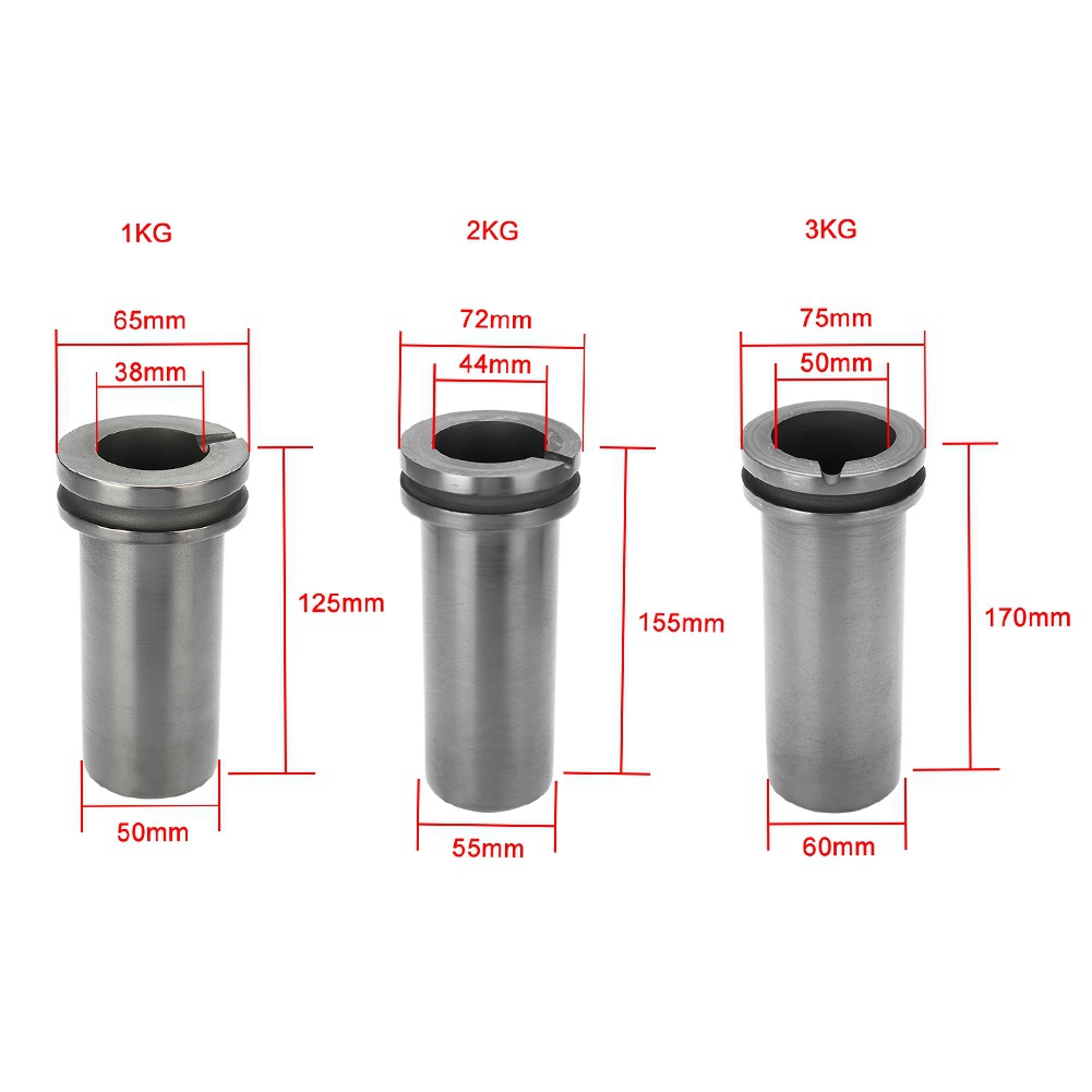 High Purity Graphite Crucible, Metal Melting Ingot Mould for Gold Silver Brass Aluminum Furnace Casting Jewelry Tools