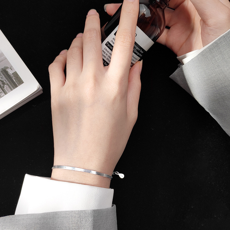 La Monada Minimalist 925 Sterling Silver Snake Chain Design Bracelets For Women Silver 925 Accessories Fine Jewelry Simple