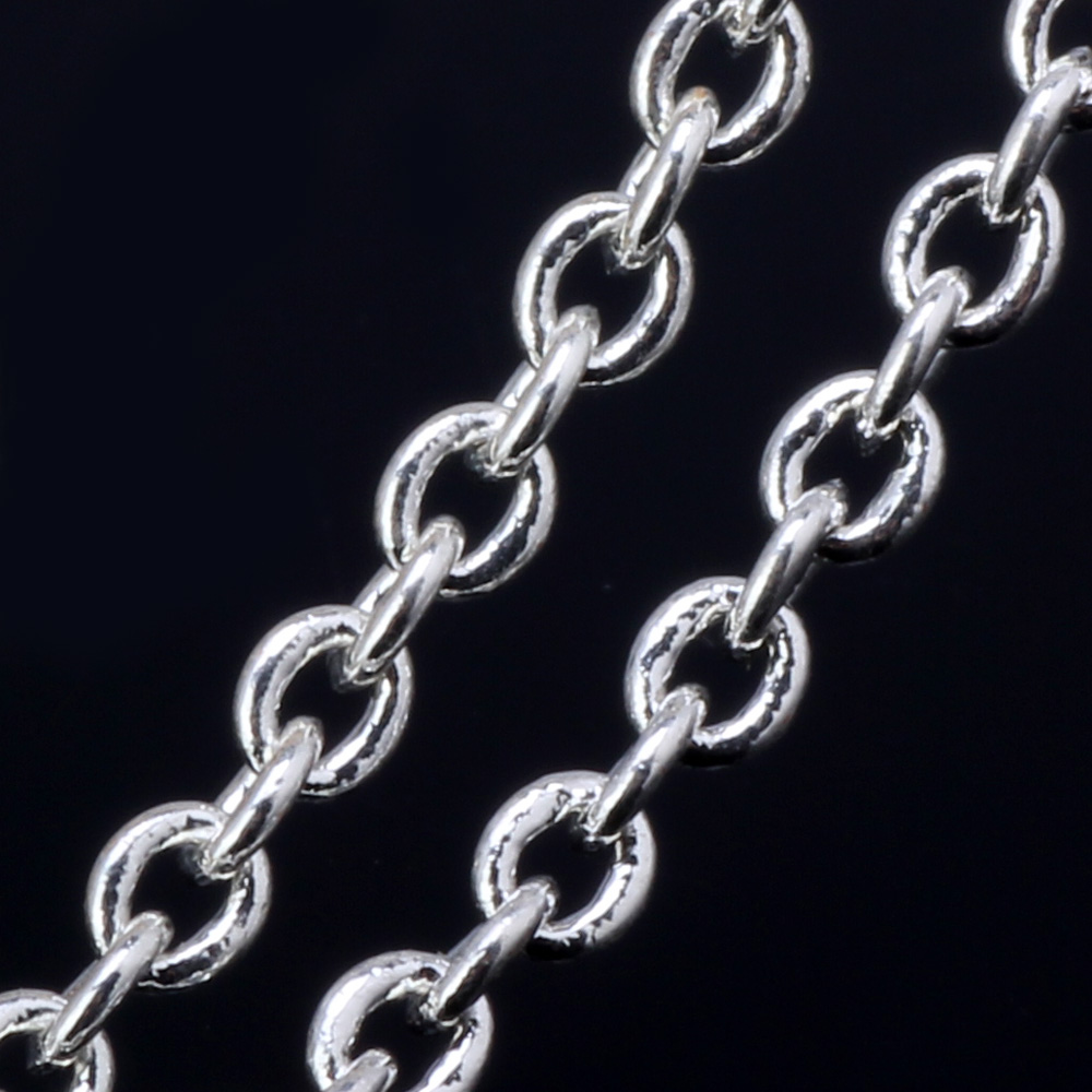 OlingArt 5M/lot 1.5MM/2.2MM Metal Silver Plated Oval shape Link Chains For bracelet/necklace/ DIY jewelry accessories making