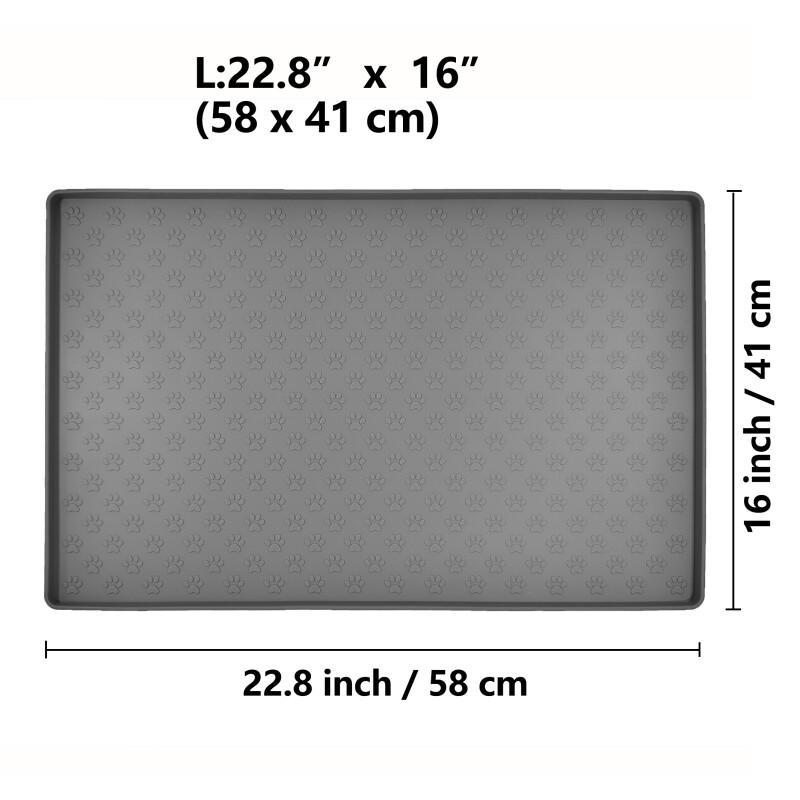 Dog Food Mat - Silicone Pet Dog Cat Feeding Mat with Raised Edges for Non-Slip and Waterproof Pet Bowl Mat Pet Supplies Hot Sale