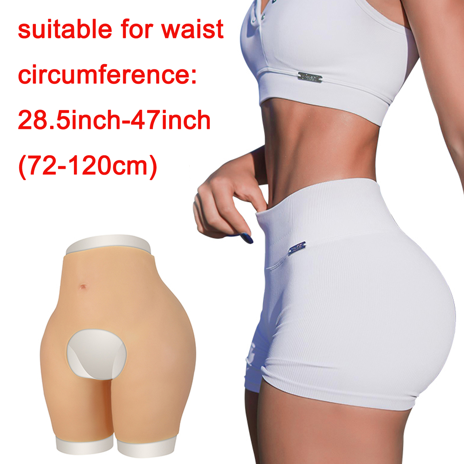 Silicone Fake Butt Pants Buttock Butt Shaper Control Shorts Thick Hip Enhancement for Women Fake Hips