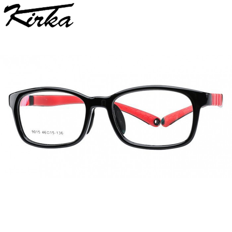 Kirka Child TR90 Eyeglasses Frames Grass Green Kids Glasses Soft Flexible Myopia/Reading Optical Boys Girls Eyewear Frame 9015