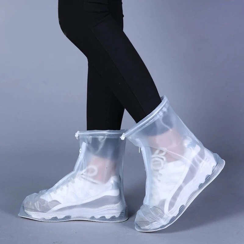 1 Pair Waterproof Shoe Covers, Non-slip Reusable Rain Snow Boots Women Men PVC Silicone Sole Overshoes Protectors In Rainy Days